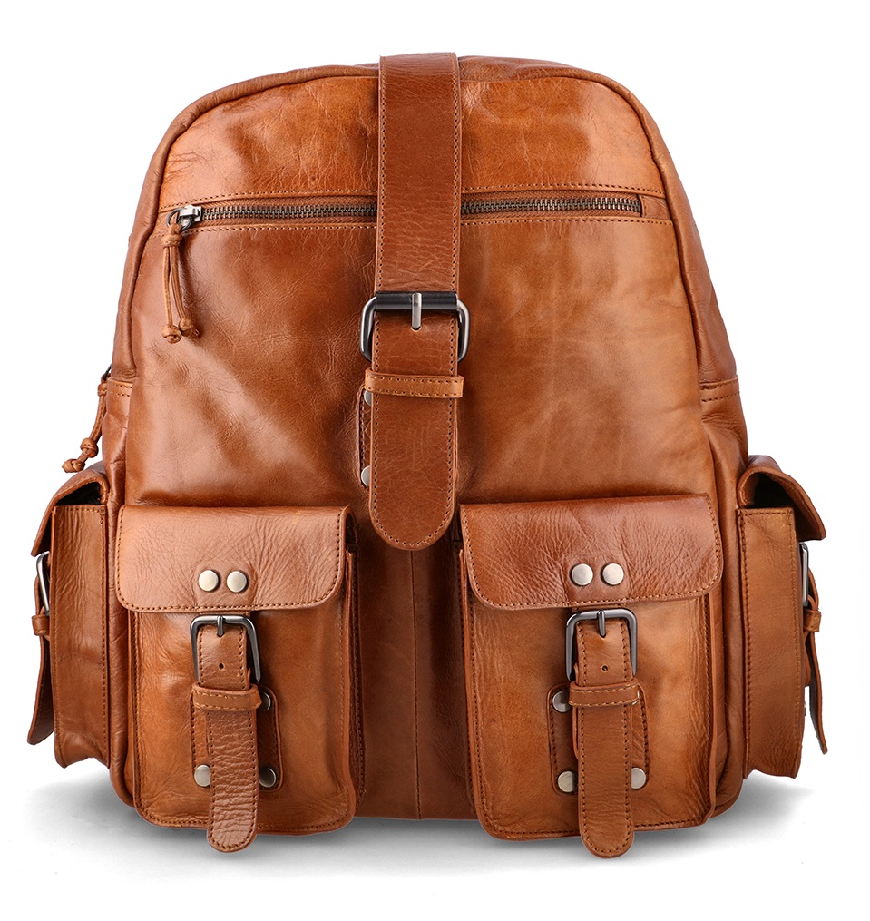 Tank university leather backpack